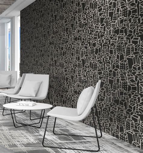 Momentum wallcovering - Sub-Categories: Crypton, Woven. Enhance your space with Cover Cloth in Graphite from Momentum, the leading supplier of textiles and wallcovering in the commercial design industry.